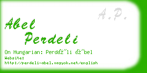 abel perdeli business card